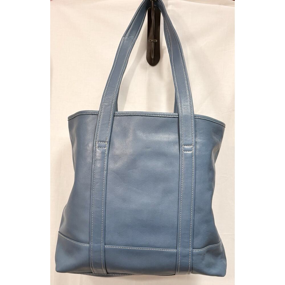 Coach Blue Book Tote Leather Cowhide 1992 L25 6509 Bullseye Target Bag Estate